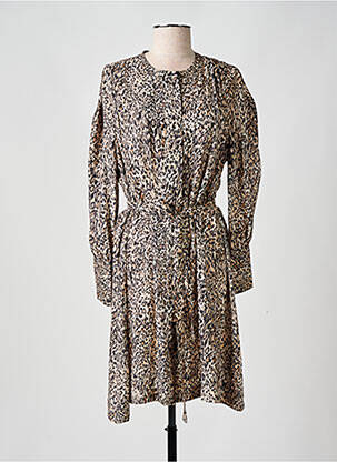 Rochie midi mâneci lungi mâneci lungi maro KOCCA femeie