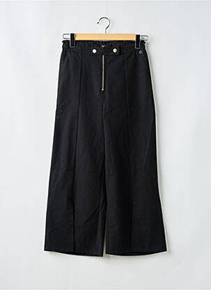 Pantalon larg țesătură poplin mărime normală negru BSB femeie