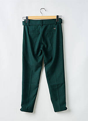 Pantalon drept închidere cu fermoar sub clapetă cu nasturi mărime normală verde FREEMAN T.PORTER femeie