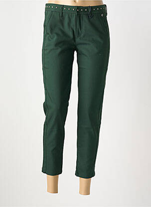 Pantalon 7/8 închidere cu fermoar sub clapetă cu cârlig verde FREEMAN T.PORTER femeie