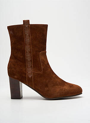 Botine/ghete nubuc toc de 7 la 9 cm maro EMILIE KARSTON femeie