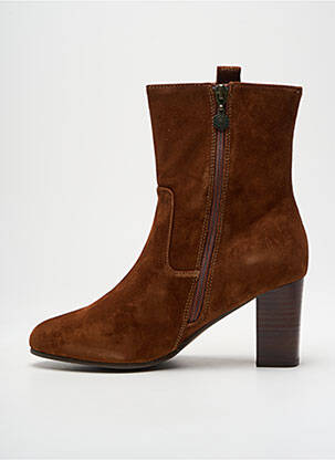 Botine/ghete nubuc toc de 7 la 9 cm maro EMILIE KARSTON femeie