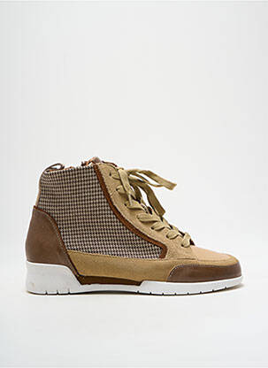 Adidași nubuc toc de 4 la 6 cm maro EMILIE KARSTON femme