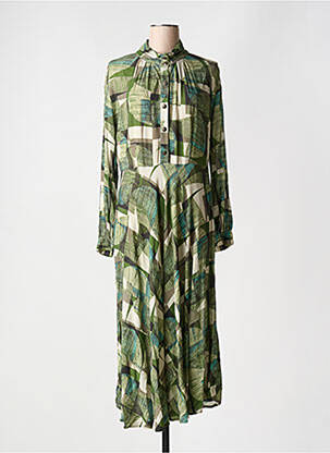 Rochie lungă mâneci lungi mâneci lungi verde LA FEE MARABOUTEE femeie
