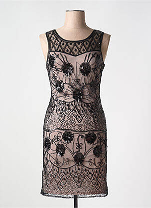 Rochie midi imprimeu fantezie fără mâneci negru MOLLY BRACKEN femeie