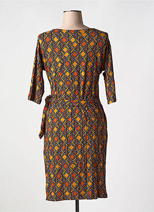 Rochie midi mâneci 3/4 mâneci 3/4 maro LA FEE MARABOUTEE femeie
