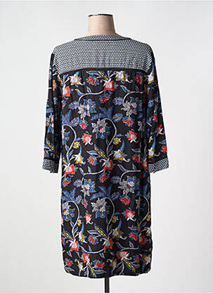 Rochie midi imprimeu floral mâneci 3/4 albastru FRANSA femeie