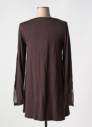 Rochie scurtă mâneci lungi mâneci lungi maro MYRINE femeie