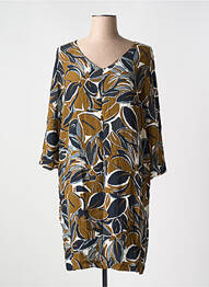 Rochie midi mâneci 3/4 mâneci 3/4 maro LA FEE MARABOUTEE femeie