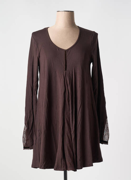 Rochie scurtă maro MYRINE femeie