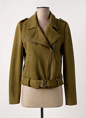 Jachete casual guler tip costum verde ICHI femeie