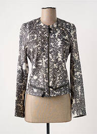 Jachete casual guler rotund gri EVA KAYAN femme