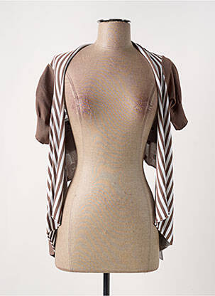 Vestă cu mâneci scurte maro CREA CONCEPT femeie