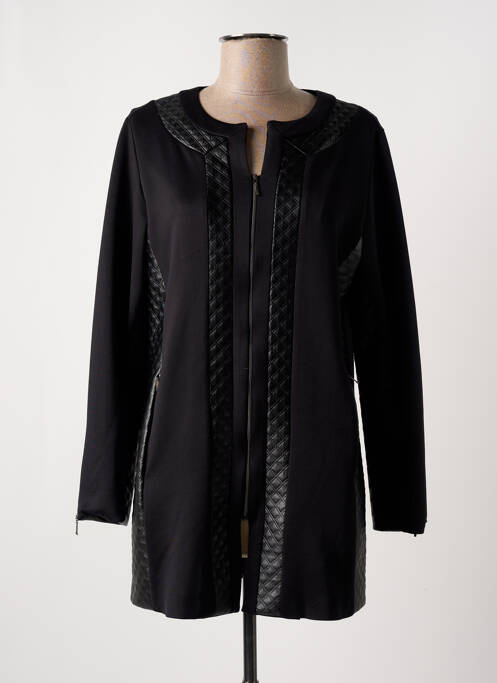 Palton lung negru FRANCK ANNA femeie