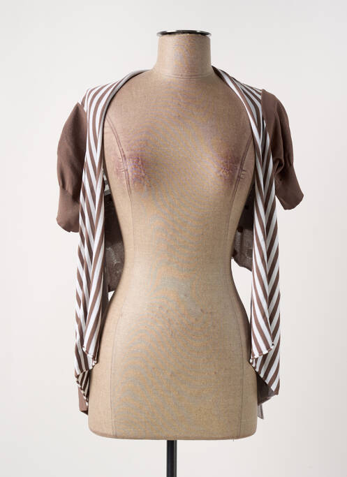 Vestă cu mâneci scurte maro CREA CONCEPT femeie