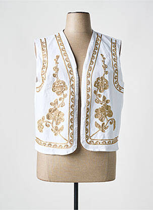 Vestă cu mâneci scurte alb PÉPOUZ' femeie