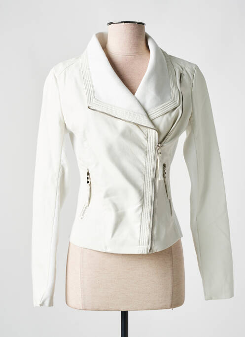 Geci din piele ecologică alb SOFTY femeie