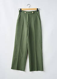 Pantalon drept închidere cu fermoar sub clapetă cu nasturi verde CHARMING GIRL BY SILIA femme