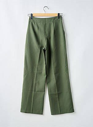 Pantalon drept închidere cu fermoar sub clapetă cu nasturi verde CHARMING GIRL BY SILIA femeie
