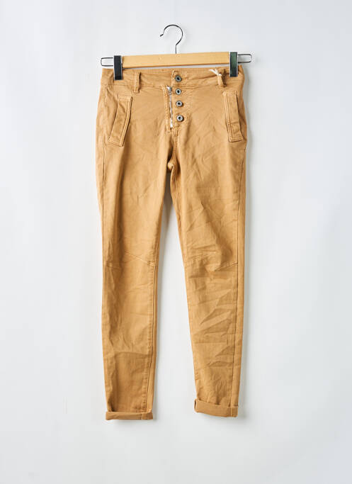 Pantalon slim bej MELLY & CO femeie