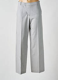 Pantalon larg închidere cu fermoar sub clapetă cu nasturi mărime normală gri JANIS & JOHN femme