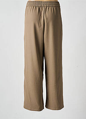 Pantalon larg țesătură crep mărime normală maro JCL femeie