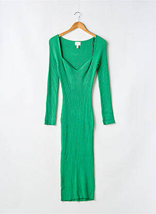 Rochie pulover guler în v mâneci lungi verde H&M femeie
