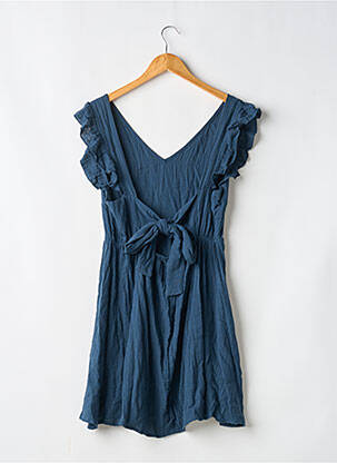 Rochie scurtă mâneci scurte mâneci scurte albastru SANS MARQUE femeie