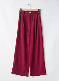 Pantalon larg țesătură poplin mărime normală violet PEACE N'LOVE femeie
