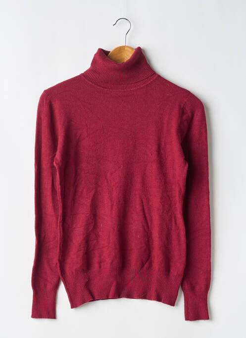 Pulover cu guler înalt roșu SANS MARQUE femeie