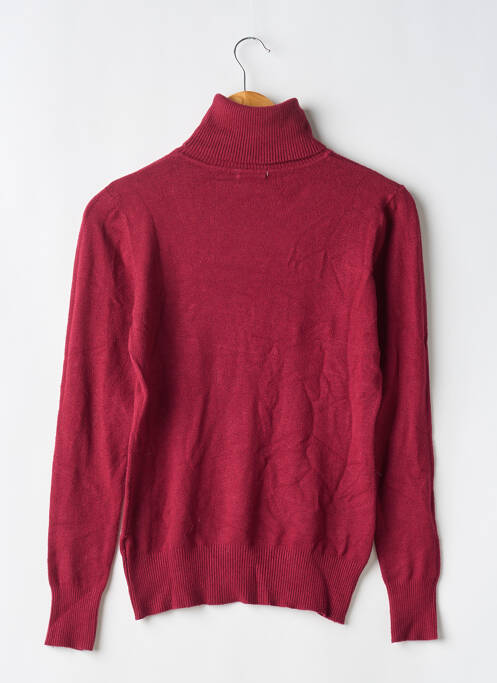 Pulover cu guler înalt roșu SANS MARQUE femeie