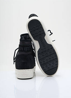 Botine/ghete țesătură satinată toc plat până la 3 cm negru MOON BOOT femeie