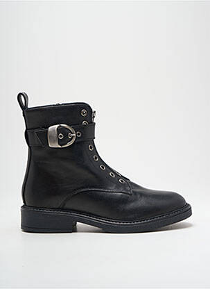 Botine/ghete material neted toc plat până la 3 cm negru MYMA femeie