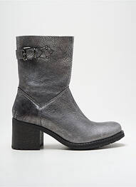 Botine/ghete material neted toc de 4 la 6 cm argintiu REGARD femme