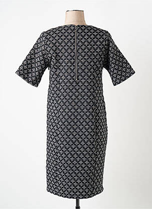 Rochie midi imprimeu fantezie mâneci scurte negru LA FEE MARABOUTEE femeie