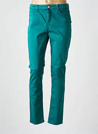 Pantalon slim țesătură poplin mărime normală verde KANOPE femme