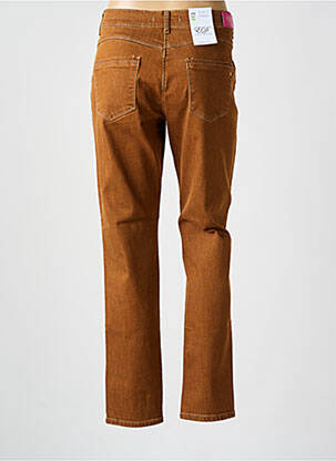 Pantalon slim țesătură poplin mărime normală maro EAST DRIVE femeie