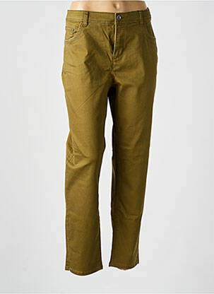 Pantalon slim țesătură poplin mărime normală verde JENSEN femeie