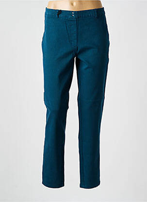 Pantalon slim talie elastică mărime normală albastru EAST DRIVE femeie