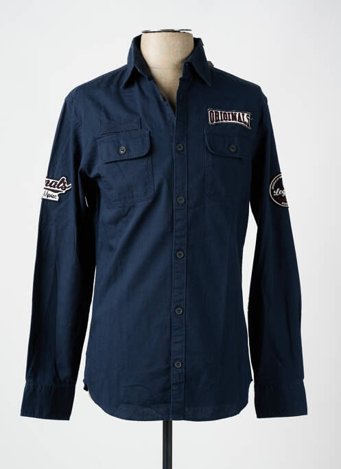 Cămașă cu mâneci lungi albastru JACK & JONES X LA BOULISTERIE bărbat