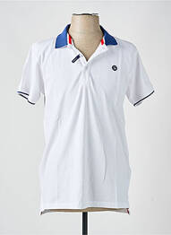 Polo elasticitate mâneci scurte alb LA SQUADRA homme