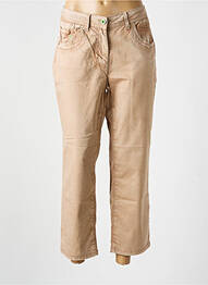 Pantalon 7/8 țesătură poplin mărime normală bej CECIL femme