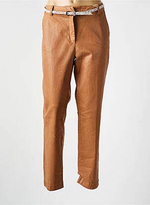 Pantalon drept elasticitate talie joasă maro C'EST BEAU LA VIE femeie