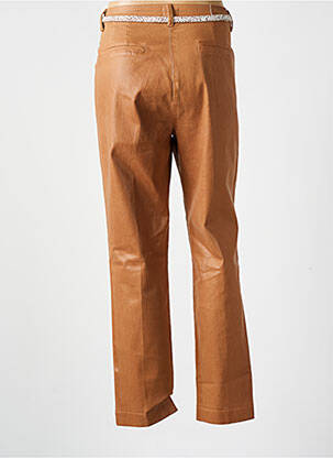 Pantalon drept elasticitate talie joasă maro C'EST BEAU LA VIE femeie