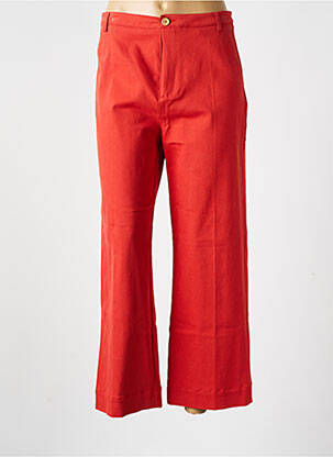 Pantalon 7/8 talie înaltă talie înaltă portocalie I.CODE (By IKKS) femeie