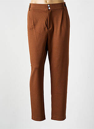 Pantalon chino buzunare talie înaltă maro I.CODE (By IKKS) femeie