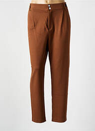 Pantalon chino buzunare talie înaltă maro I.CODE (By IKKS) femeie