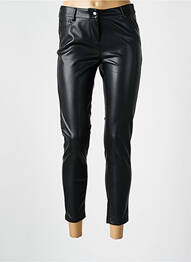 Pantalon 7/8 închidere cu fermoar sub clapetă cu nasturi talie joasă negru LES P'TITES BOMBES femeie