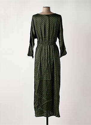 Rochie lungă imprimeu fantezie mâneci 3/4 verde GRACE & MILA femeie