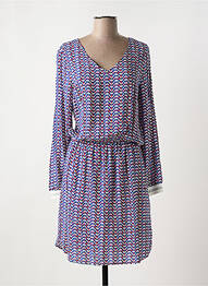Rochie midi mâneci lungi mâneci lungi albastru C'EST BEAU LA VIE femme